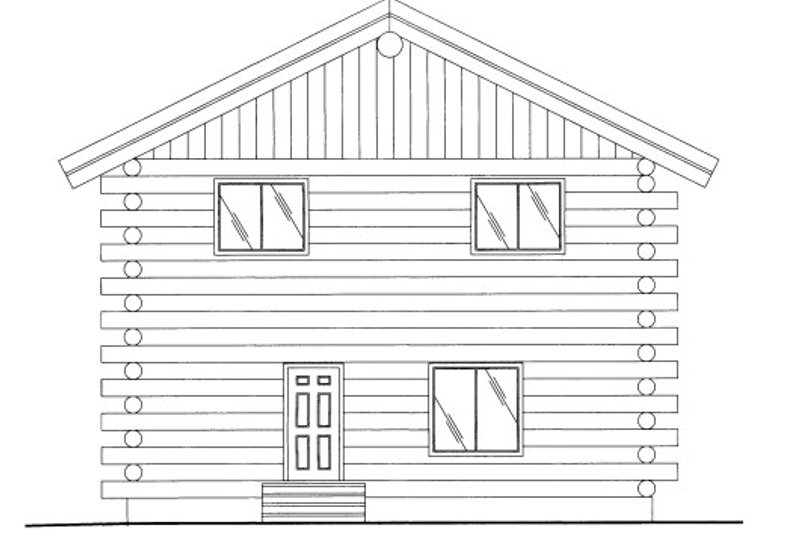 Home Plan - Log Exterior - Front Elevation Plan #117-602