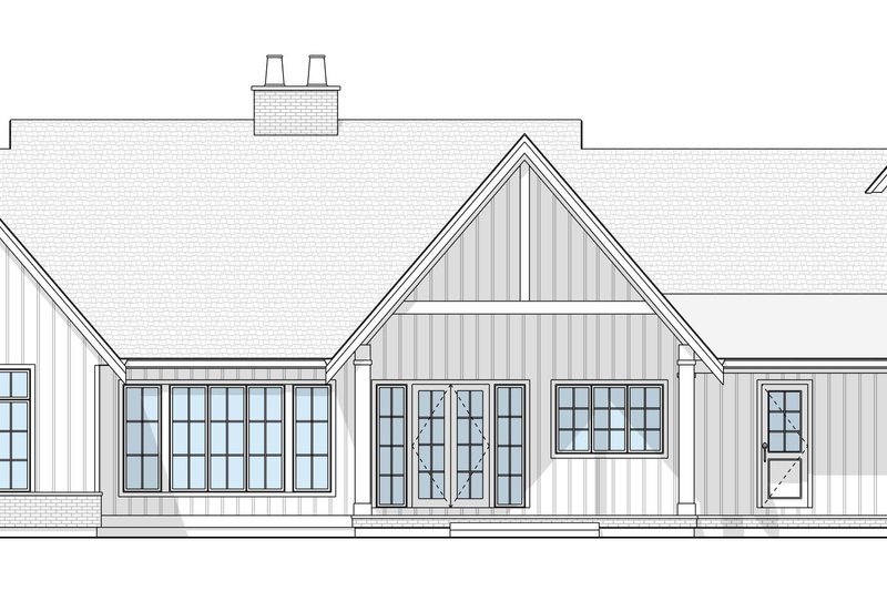 House Plan Design - Exterior - Rear Elevation 2 for Farmhouse House Plan #1114-126 - 3 bed, 2.5 bath