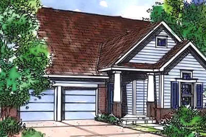 Dream House Plan - Bungalow Exterior - Front Elevation Plan #320-445