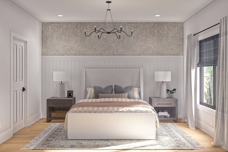 House Blueprint - Interior - Master Bedroom for Modern House Plan #455-445 - 4 bed, 3 bath