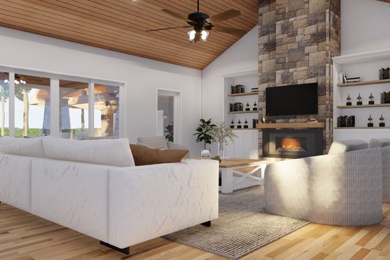 Interior - Family Room 3 for Contemporary House Plan #17-3390 - 4 bed, 3.5 bath