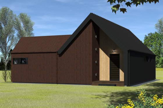 Exterior - Front Elevation for Modern House Plan #933-20 - 2 bed, 2 bath