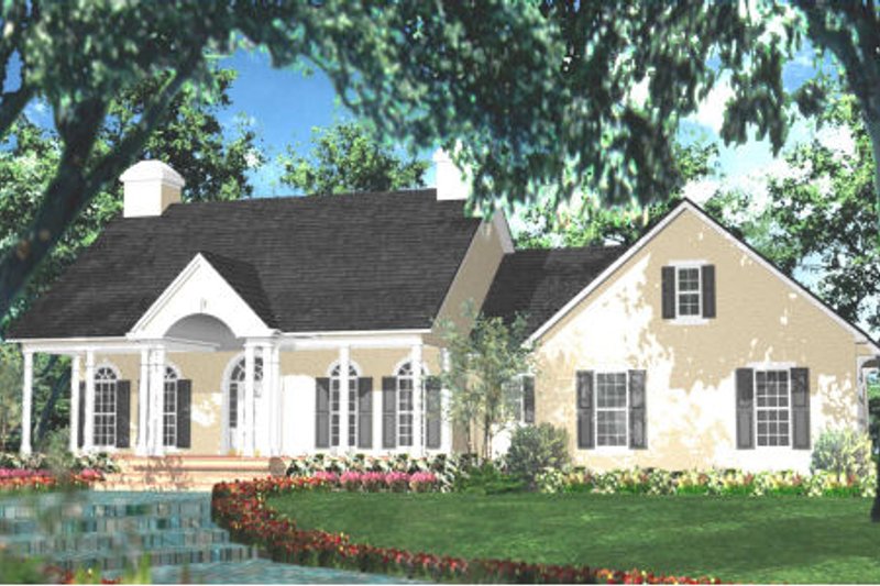 Home Plan - Southern Exterior - Front Elevation Plan #406-280