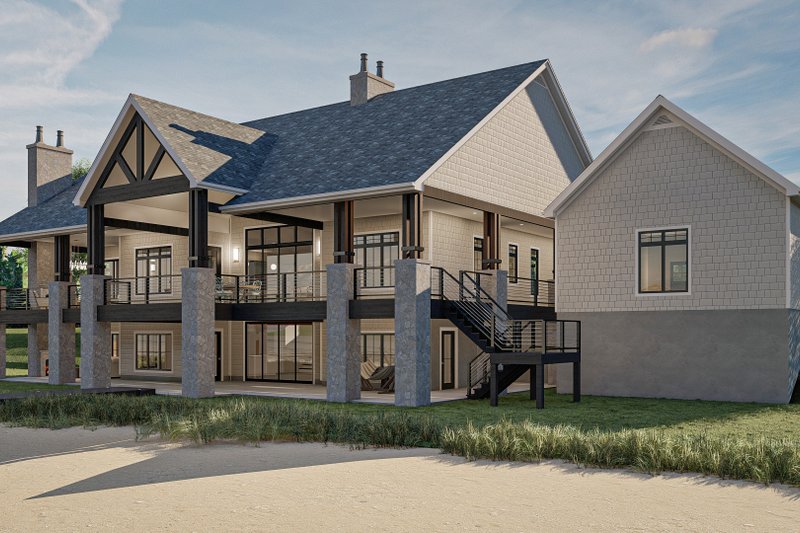 House Plan Design - Exterior - Other Elevation 1 for Beach House Plan #455-294 - 3 bed, 2.5 bath