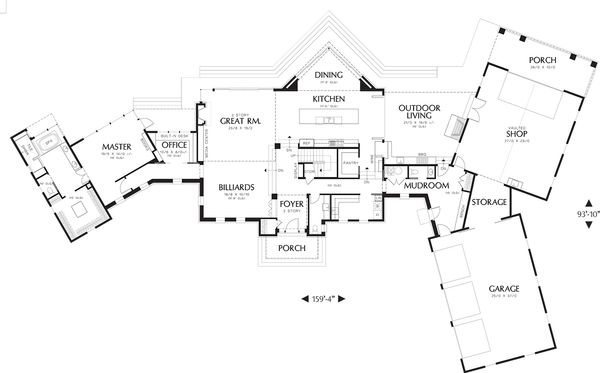 Home Plan - Modern Floor Plan - Main Floor Plan #48-468