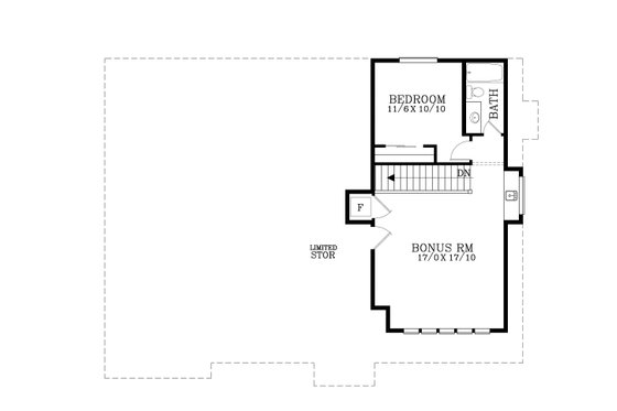 Floor Plan - Upper Floor for European House Plan #53-622 - 3 bed, 3 bath