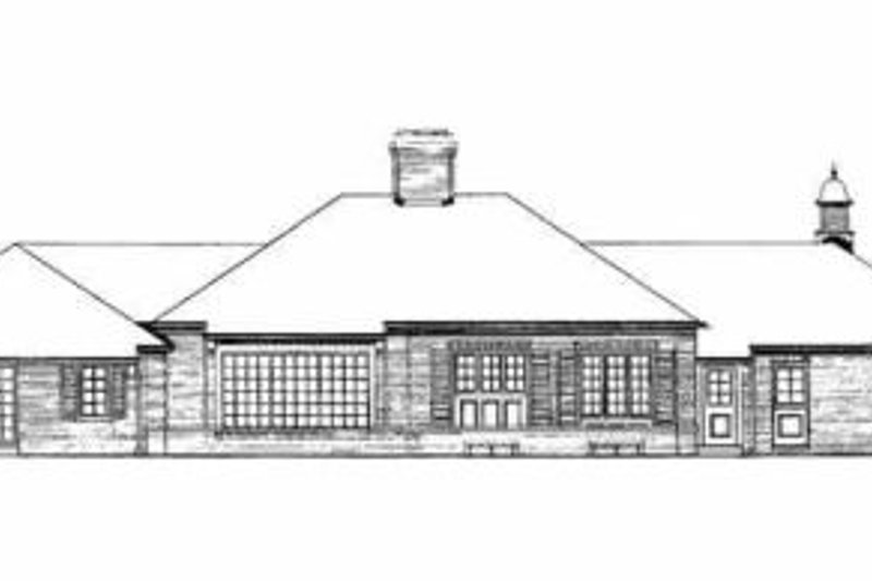 House Blueprint - Exterior - Rear Elevation for Traditional House Plan #72-348 - 4 bed, 2.5 bath
