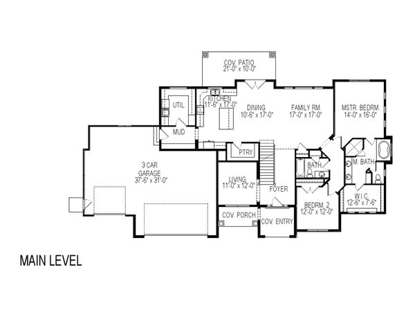 House Design - Craftsman Floor Plan - Main Floor Plan #920-45