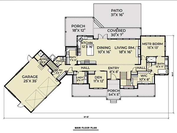 Farmhouse Floor Plan - Main Floor Plan #1070-39