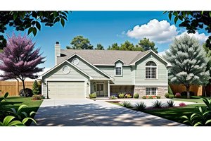 House Blueprint - Traditional Exterior - Front Elevation Plan #58-106