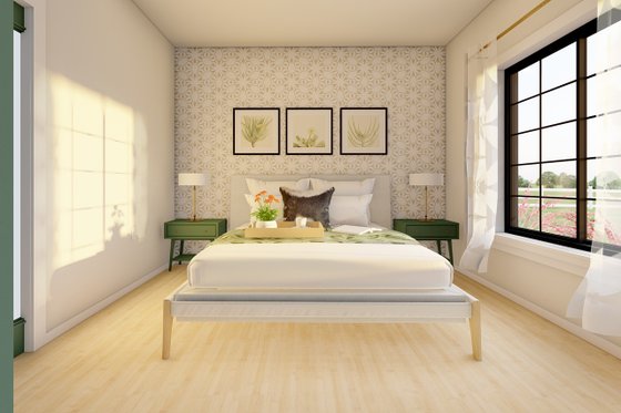 Interior - Master Bedroom 1 for Farmhouse House Plan #126-175 - 2 bed, 2 bath