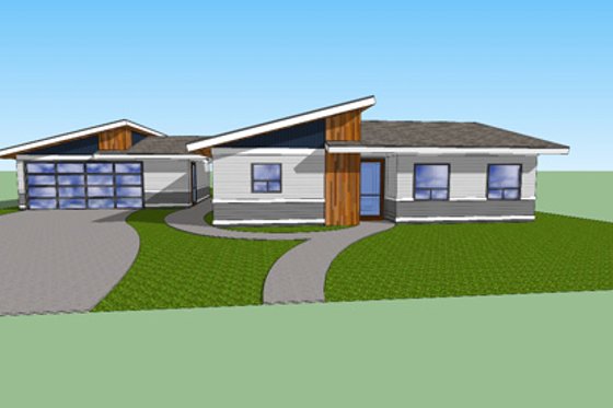 Photo 4 for Modern House Plan #518-8 - 2 bed, 1 bath