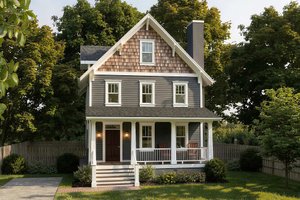 Dream House Plan - Craftsman Exterior - Front Elevation Plan #79-305