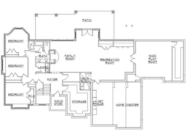 Home Plan - European Floor Plan - Lower Floor Plan #5-397