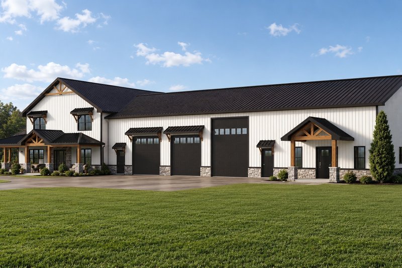 House Blueprint - Exterior - Other Elevation for Barndominium House Plan #1064-501 - 5 bed, 6 bath