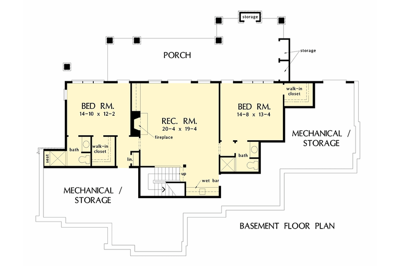 Dream House Plan - Floor Plan - Lower Floor for European House Plan #929-1037 - 4 bed, 4 bath