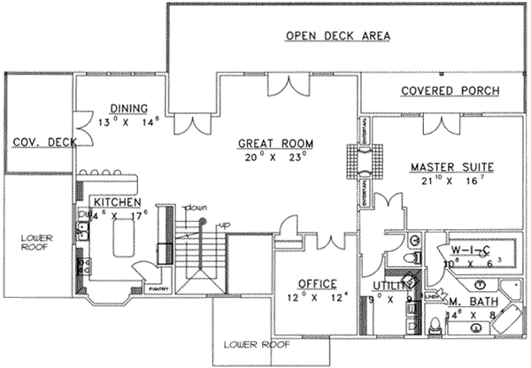 Bungalow Floor Plan - Main Floor Plan #117-290