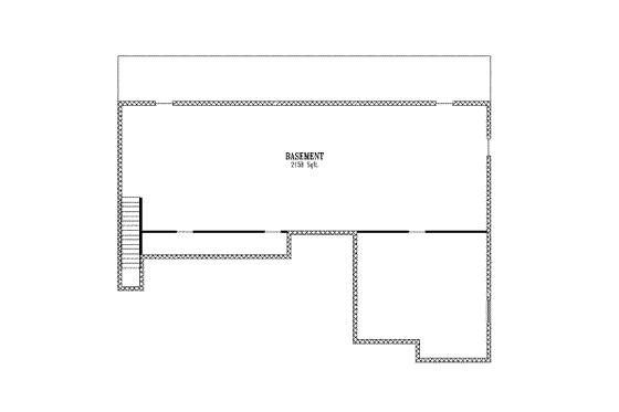 Floor Plan - Lower Floor for Adobe / Southwestern House Plan #1-514 - 4 bed, 2.5 bath