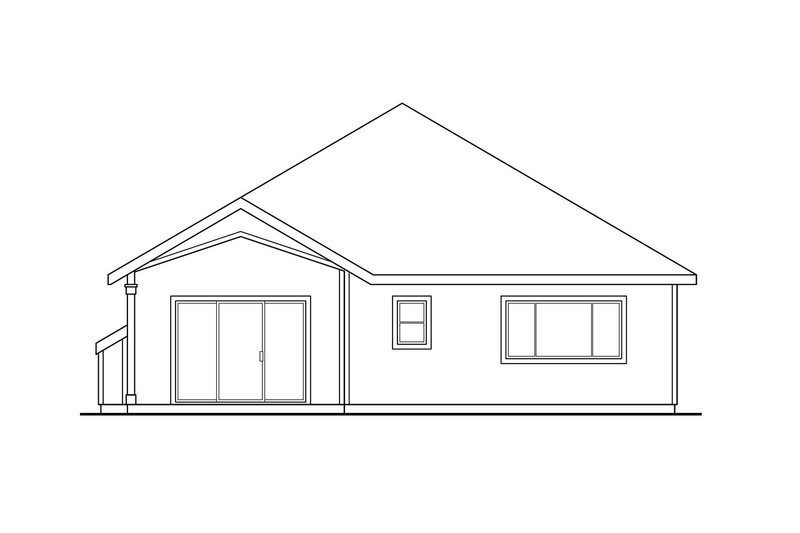 Home Plan - Exterior - Rear Elevation for Traditional House Plan #124-335 - 3 bed, 2 bath
