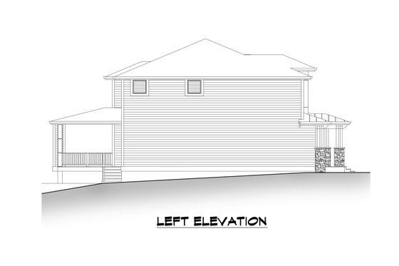 Exterior - Other Elevation 2 for Contemporary House Plan #1066-130 - 4 bed, 3 bath