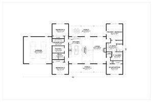 Floor Plan - Main Floor for Farmhouse House Plan #1112-17 - 3 bed, 2.5 bath