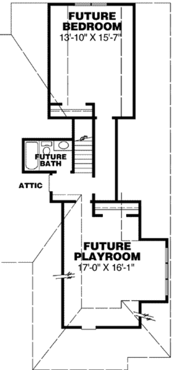 European Floor Plan - Upper Floor Plan #34-203