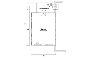 Floor Plan - Main Floor for Craftsman House Plan #124-1284, 0 bath