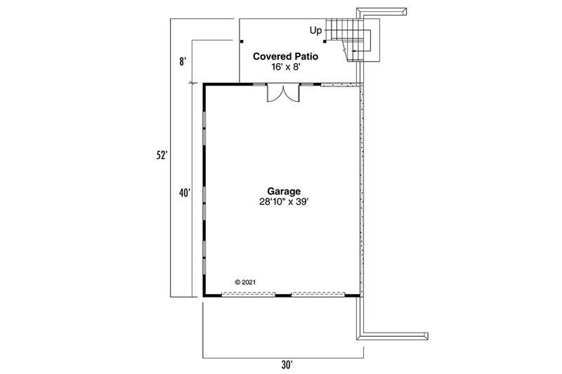 House Blueprint - Floor Plan - Main Floor for Craftsman House Plan #124-1284, 0 bath