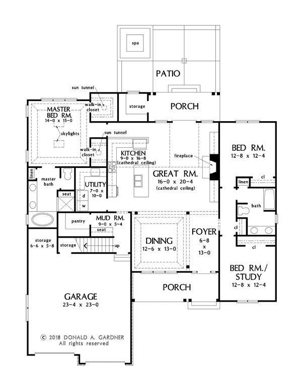 Dream House Plan - Country Floor Plan - Main Floor Plan #929-1068
