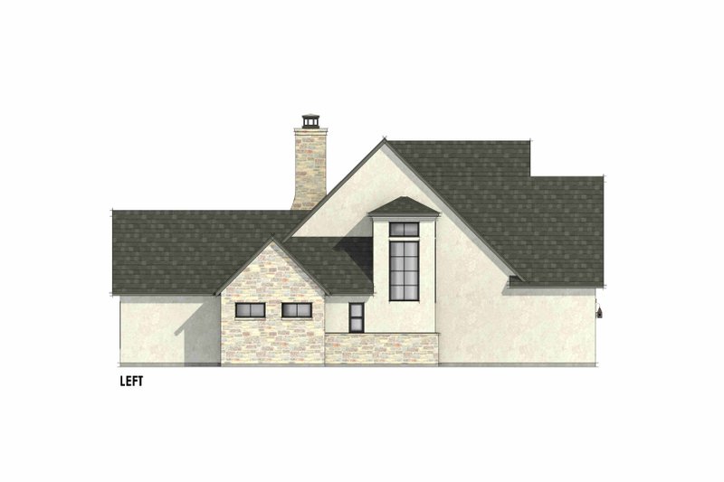 House Design - Exterior - Other Elevation 1 for European House Plan #1096-83 - 4 bed, 3 bath