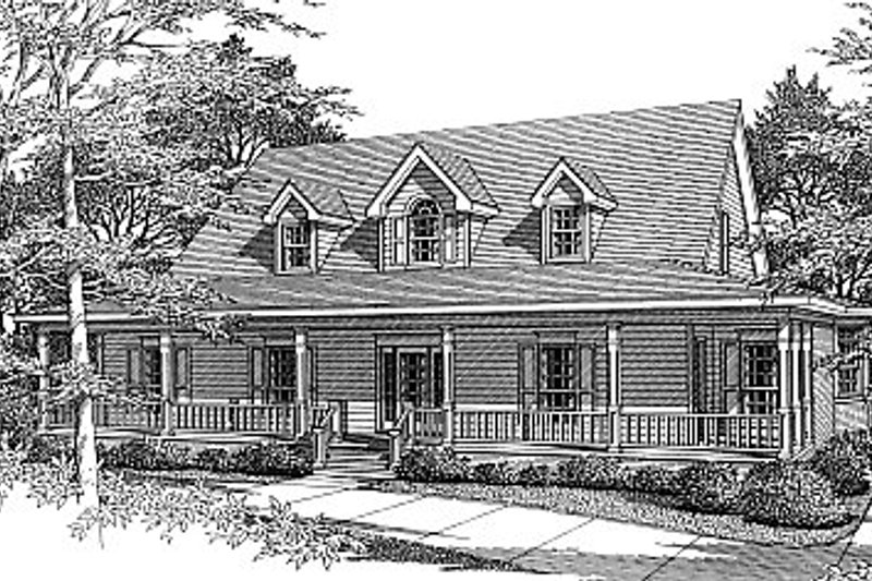 Home Plan - Country Exterior - Front Elevation Plan #14-201