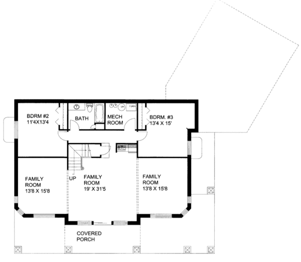 Bungalow Floor Plan - Lower Floor Plan #117-645
