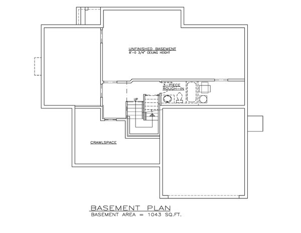 Dream House Plan - Floor Plan - Lower Floor for Craftsman House Plan #1100-155 - 4 bed, 2.5 bath