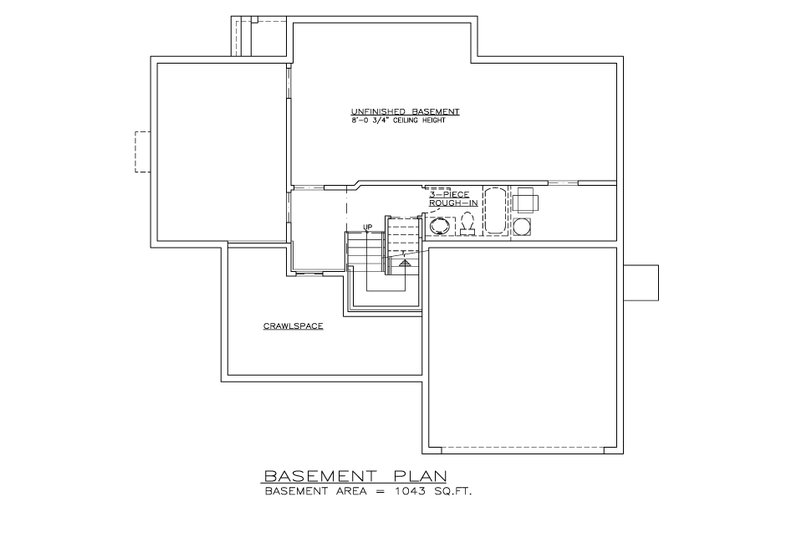 Dream House Plan - Floor Plan - Lower Floor for Craftsman House Plan #1100-155 - 4 bed, 2.5 bath