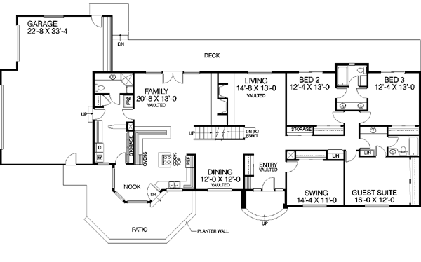 Traditional Floor Plan - Main Floor Plan #60-170