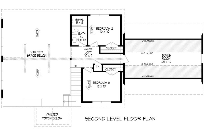 House Design - Floor Plan - Upper Floor for Country House Plan #932-1054 - 3 bed, 2.5 bath