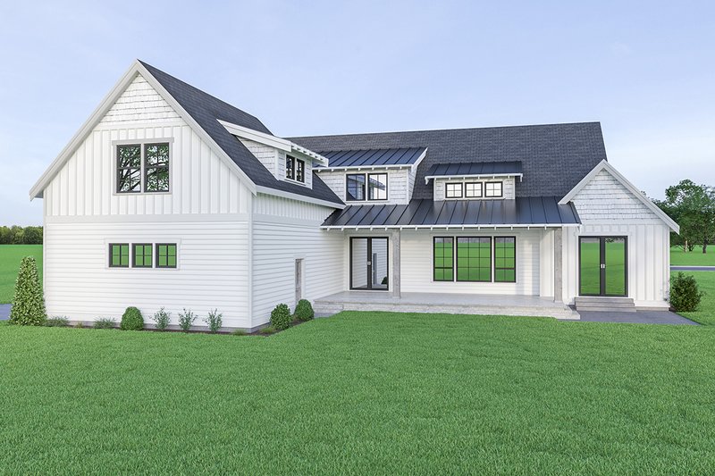 Dream House Plan - Exterior - Rear Elevation 6 for Farmhouse House Plan #1070-42 - 4 bed, 3.5 bath
