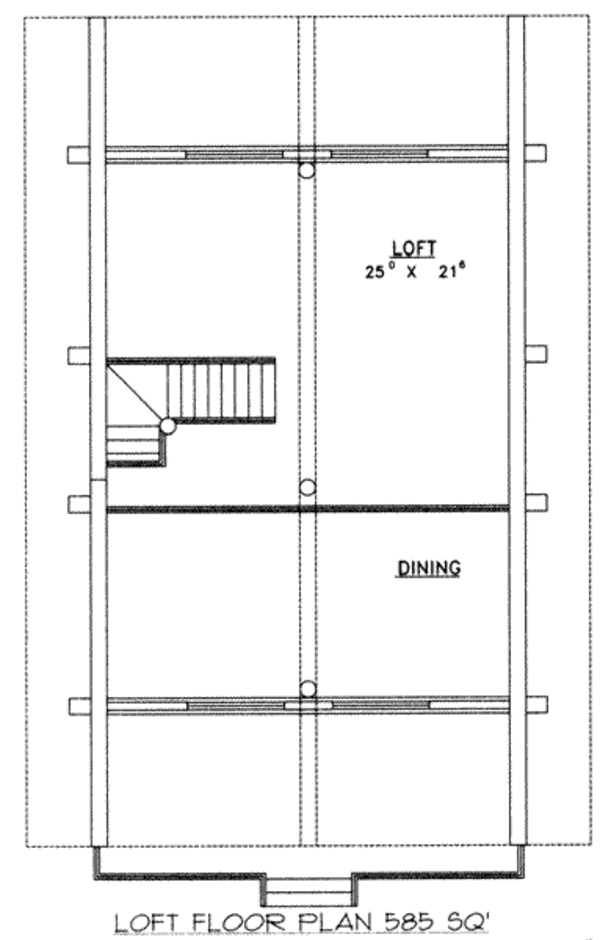Home Plan - Log Floor Plan - Upper Floor Plan #117-476
