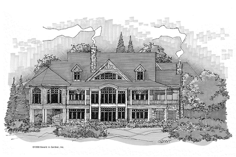 Home Plan - Exterior - Rear Elevation 2 for Craftsman House Plan #929-340 - 5 bed, 4 bath