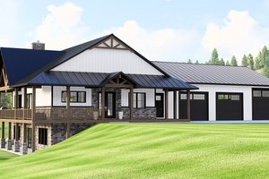 House Plan Design - Barndominium Exterior - Front Elevation Plan #1064-394