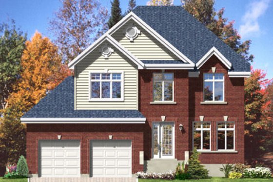 Exterior - Front Elevation for European House Plan #138-259 - 4 bed, 2.5 bath