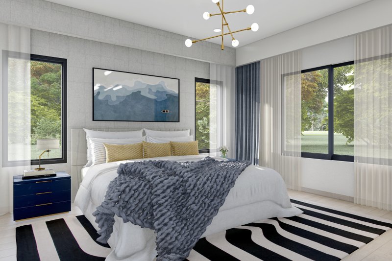 Architectural House Design - Interior - Master Bedroom for Ranch House Plan #1064-191 - 3 bed, 2 bath
