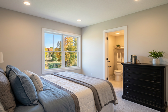 Interior - Bedroom 2 for Farmhouse House Plan #51-1523 - 3 bed, 3.5 bath