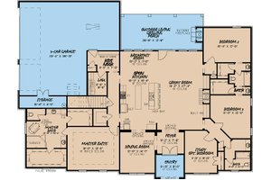 Floor Plan - Main Floor for European House Plan #923-18 - 4 bed, 4 bath