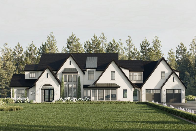 House Blueprint - European Exterior - Front Elevation Plan #1114-12