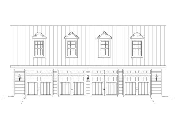 Exterior - Front Elevation 3 for Country House Plan #932-266, 0 bath