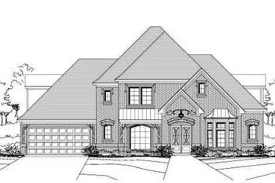 Exterior - Front Elevation for Traditional House Plan #411-111 - 4 bed, 3.5 bath