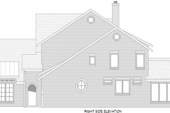 Exterior - Other Elevation 1 for Colonial House Plan #932-1147 - 4 bed, 4.5 bath