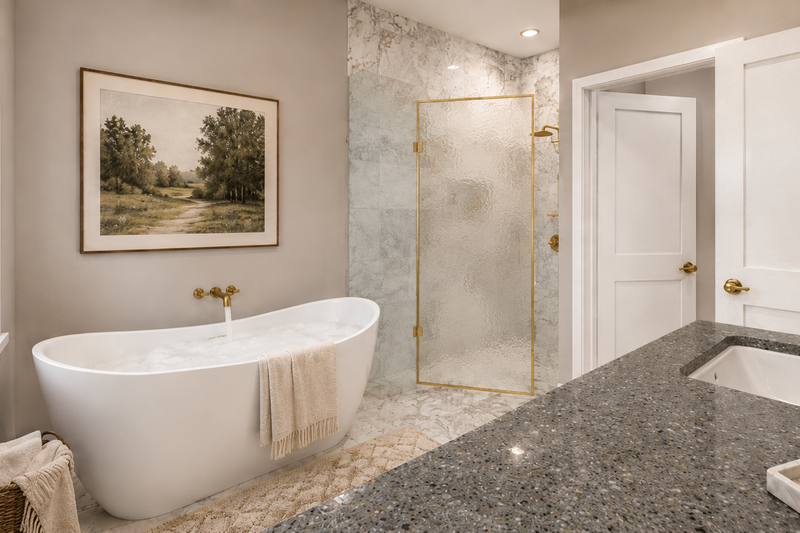 House Blueprint - Interior - Master Bathroom for Farmhouse House Plan #44-320 - 4 bed, 3 bath