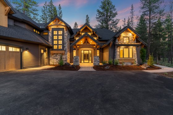 Exterior - Front Elevation 4 for Craftsman House Plan #892-46 - 5 bed, 5.5 bath